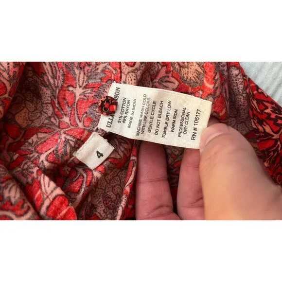 ULLA JOHNSON HANA POPPY FLORAL BABY DOLL DRESS 4 - Picture 13 of 13